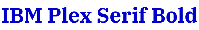 IBM Plex Serif Bold fonte